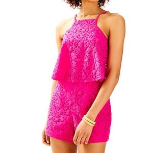 Lilly Pulitzer Celyn Romper in Magenta